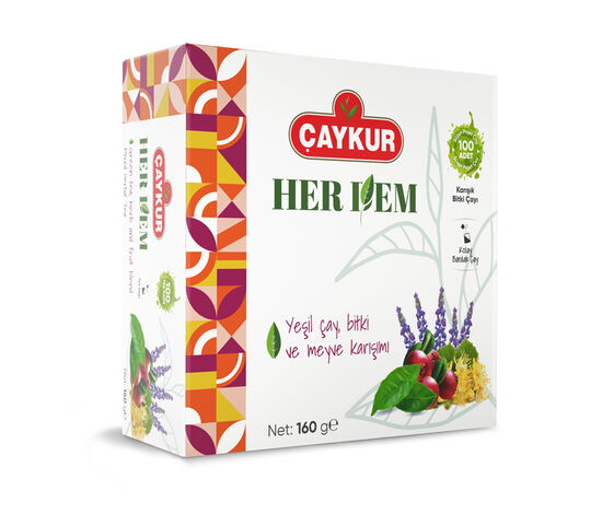 Herdem Yeşil Karışık Bitki Çayı Süzen Poşet 160 Gr
